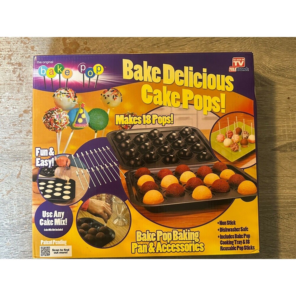 Telebrands The Original Bake Pop 18 Cake Pops Baking Pan As Seen on TV New